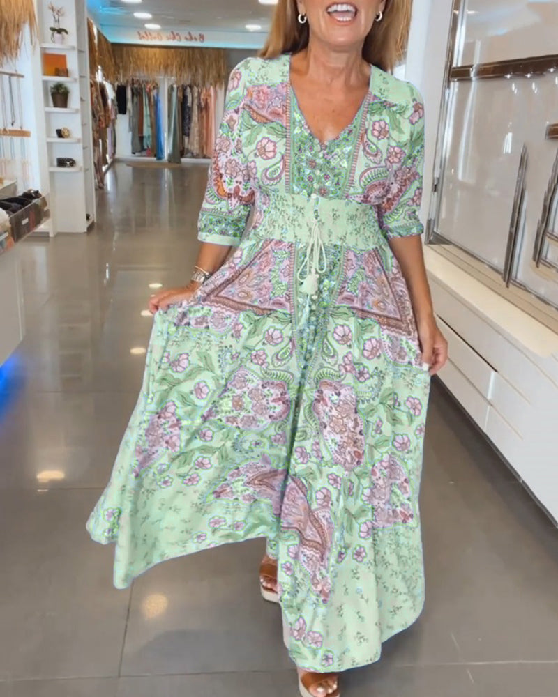 Noreen | Bohemian Flow Maxi Dress