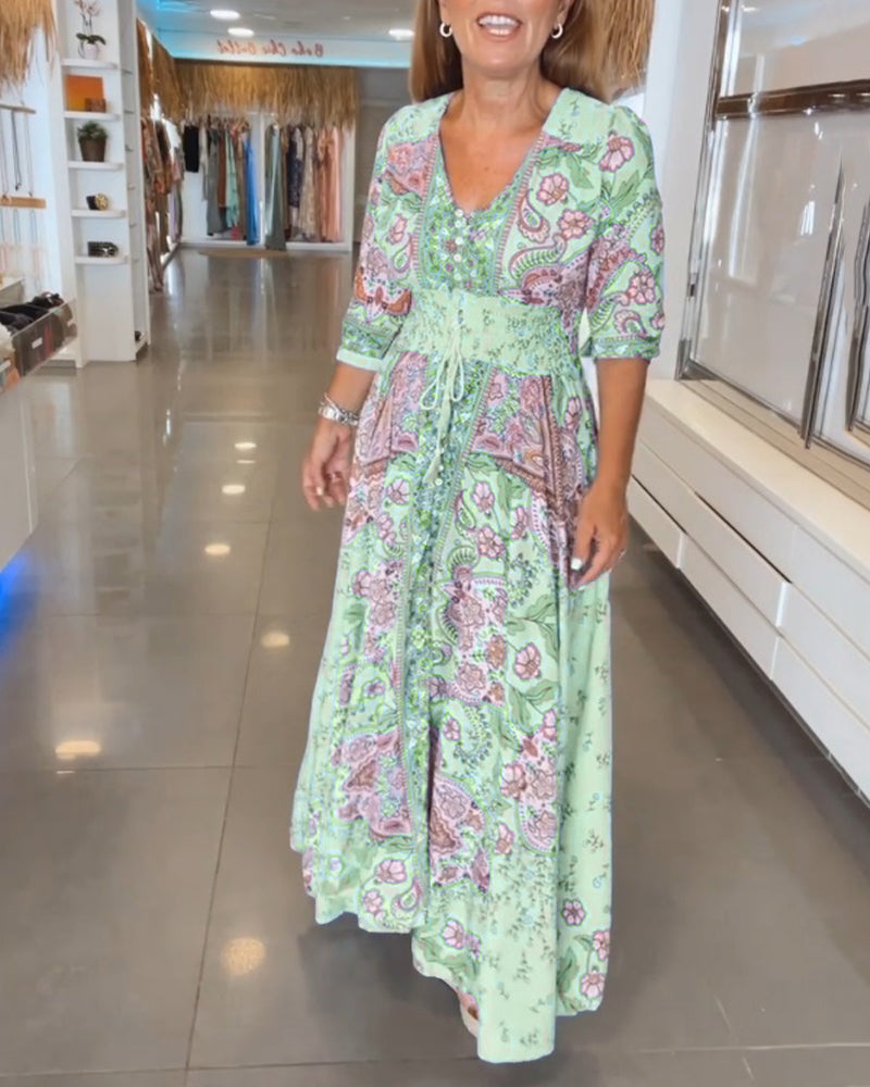 Noreen | Bohemian Flow Maxi Dress