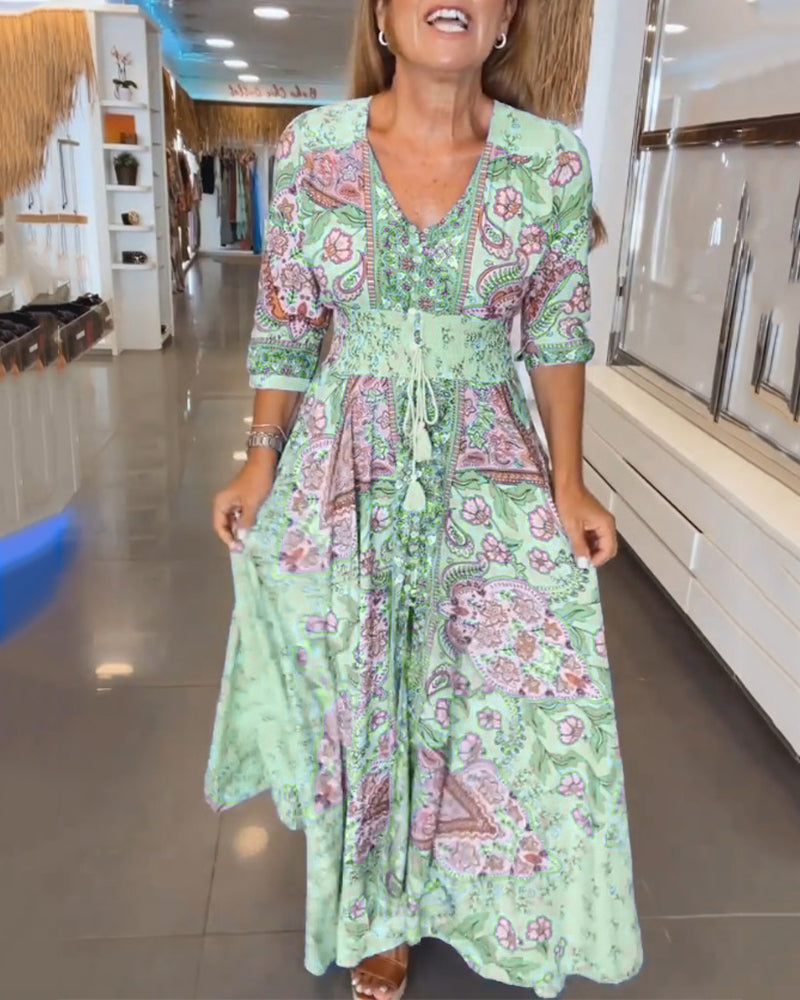 Noreen | Bohemian Flow Maxi Dress