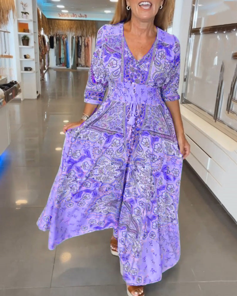 Noreen | Bohemian Flow Maxi Dress