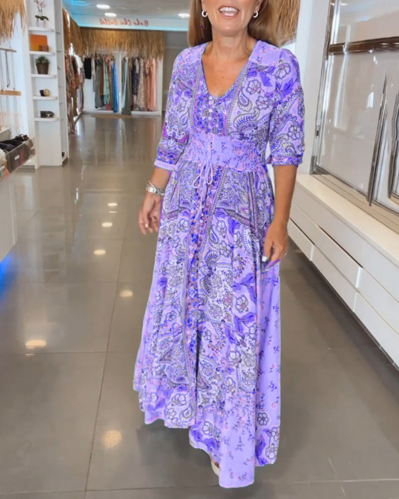 Noreen | Bohemian Flow Maxi Dress