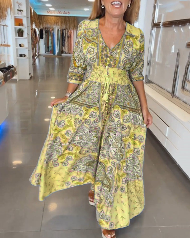 Noreen | Bohemian Flow Maxi Dress