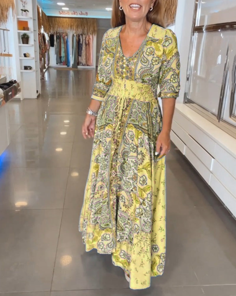 Noreen | Bohemian Flow Maxi Dress