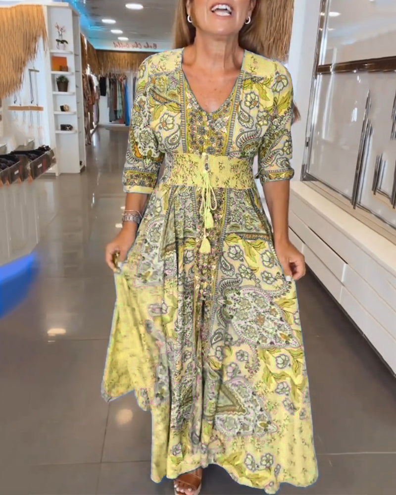 Noreen | Bohemian Flow Maxi Dress