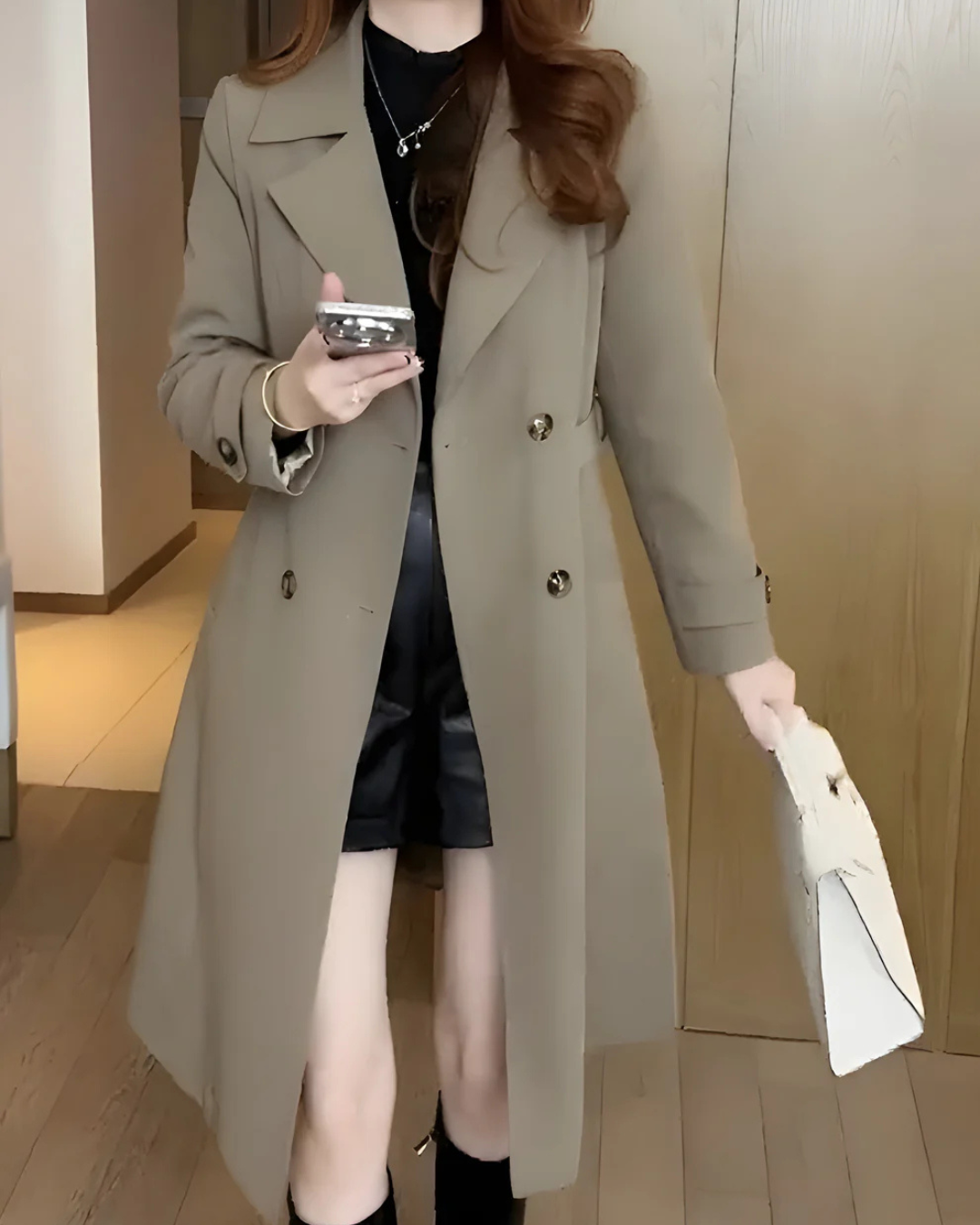 Women's Double Breasted Trench Coat