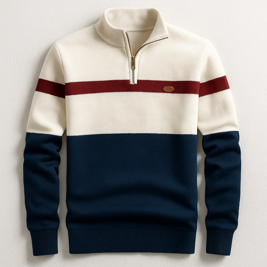 Cotton Quarter-Zip Pullover