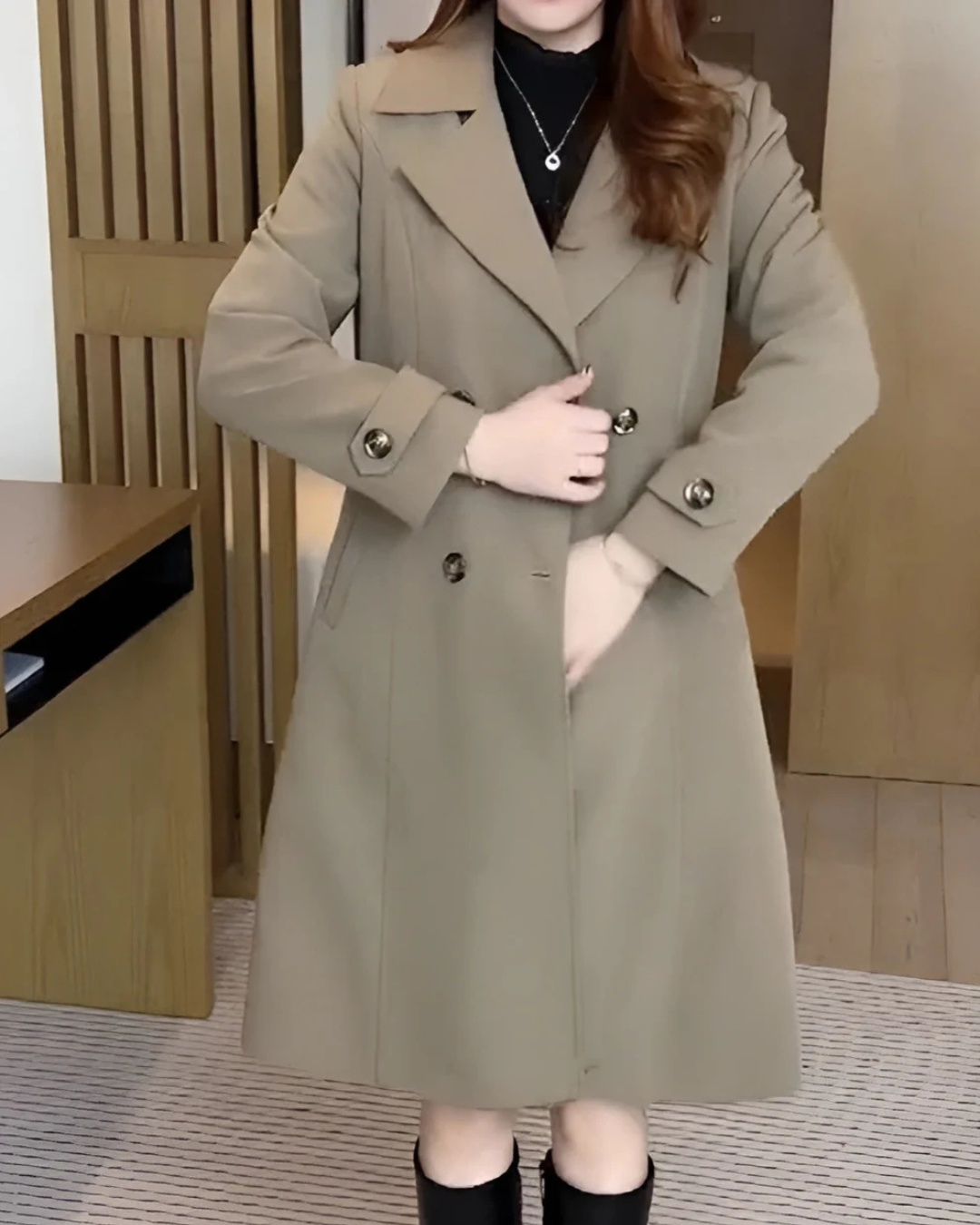 Women's Double Breasted Trench Coat