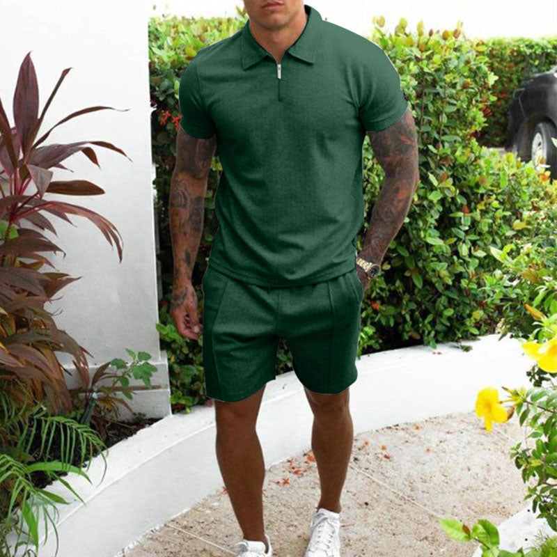Kasimir | Relaxed Zip Polo & Shorts Set