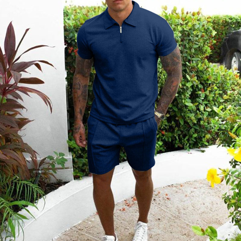 Kasimir | Relaxed Zip Polo & Shorts Set