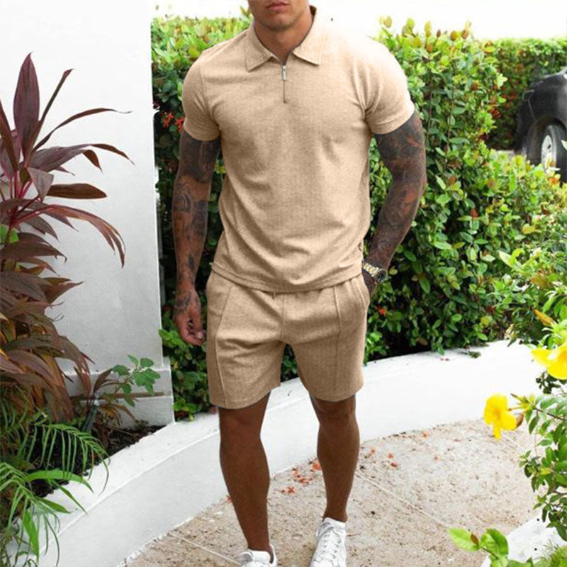 Kasimir | Relaxed Zip Polo & Shorts Set