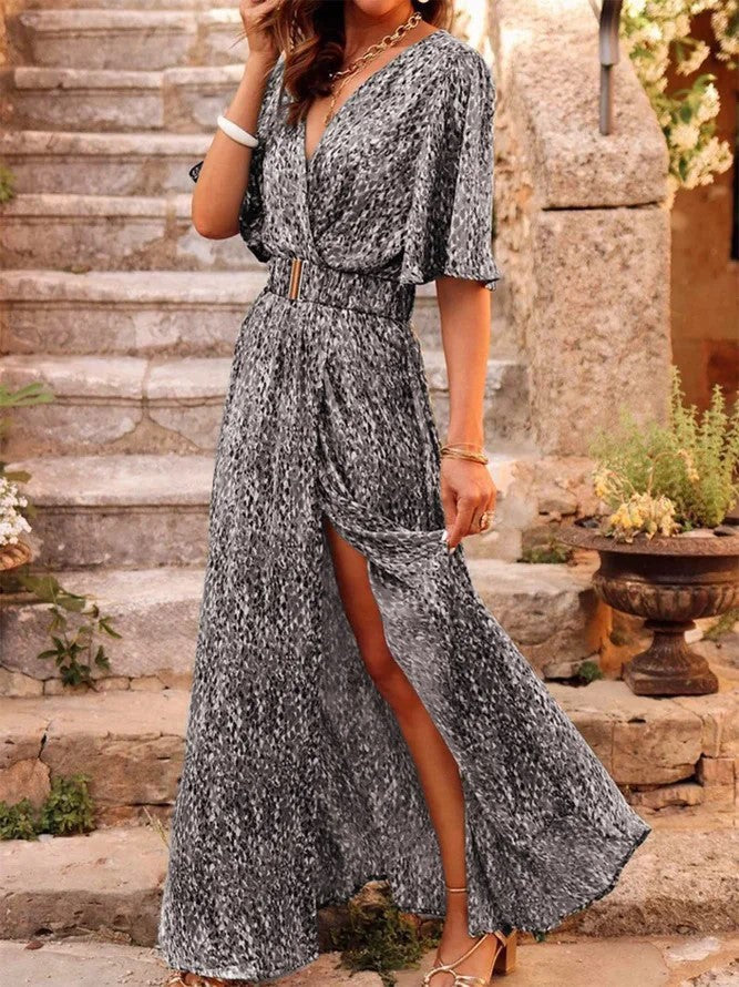 Elyra | Elegant Maxi Dress with Butterfly Sleeves