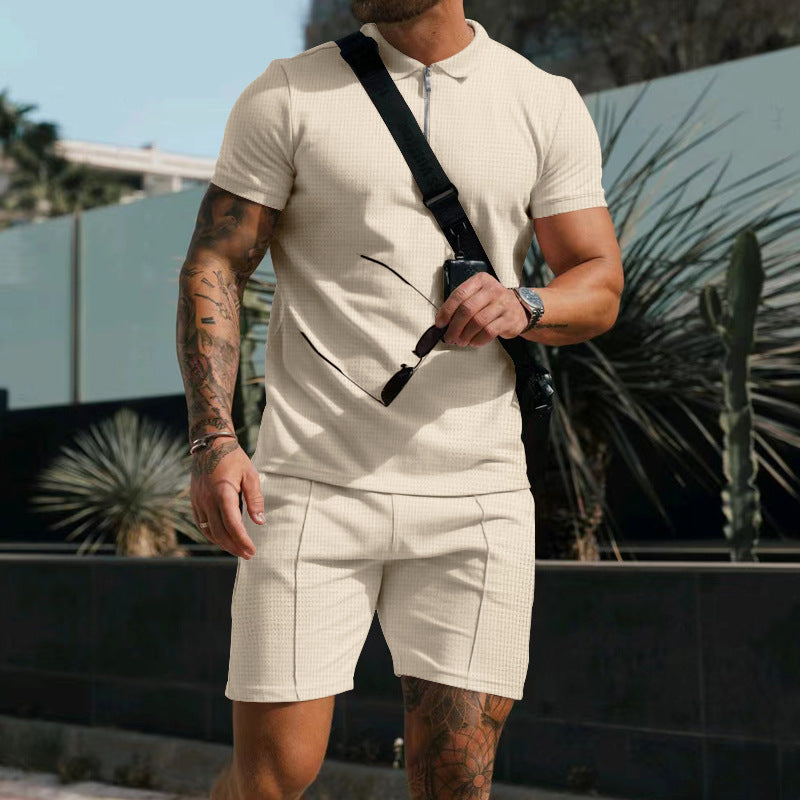 Marek | Zip Polo & Shorts Set