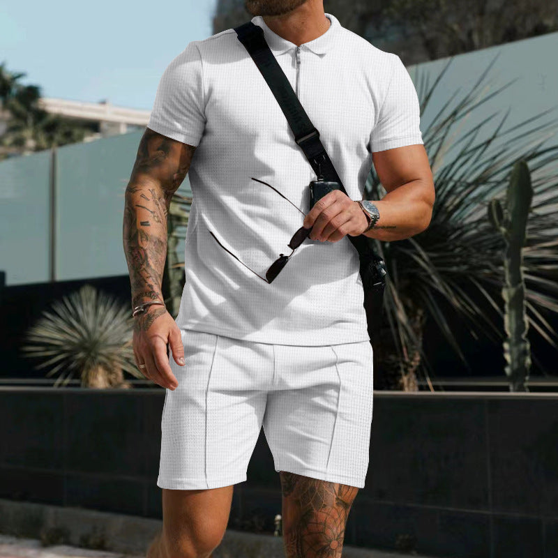 Marek | Zip Polo & Shorts Set