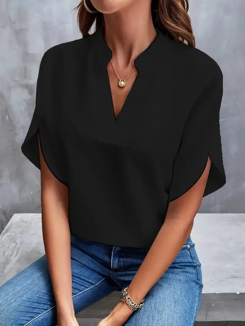 Grace – Soft and elegant blouse with v-neck