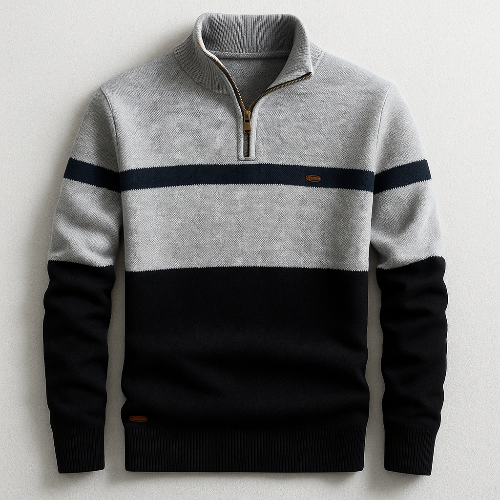 Cotton Quarter-Zip Pullover