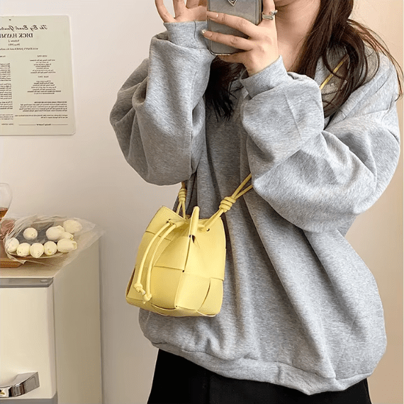 Tessara | Polished Crossbody Bucket Bag