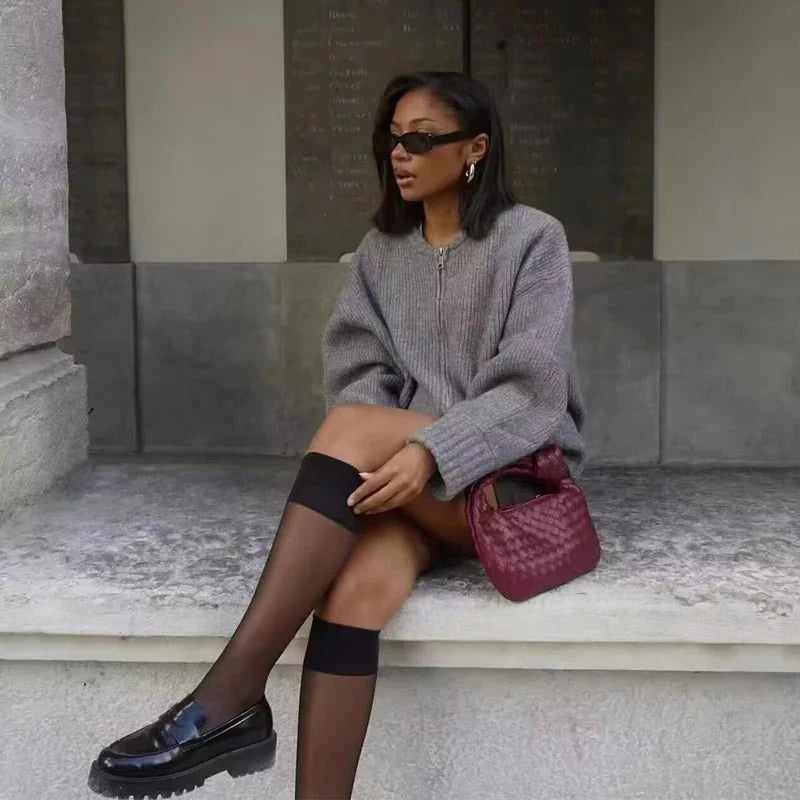 Zorella | Comfy Wear Zip-Up Knit Cardigan