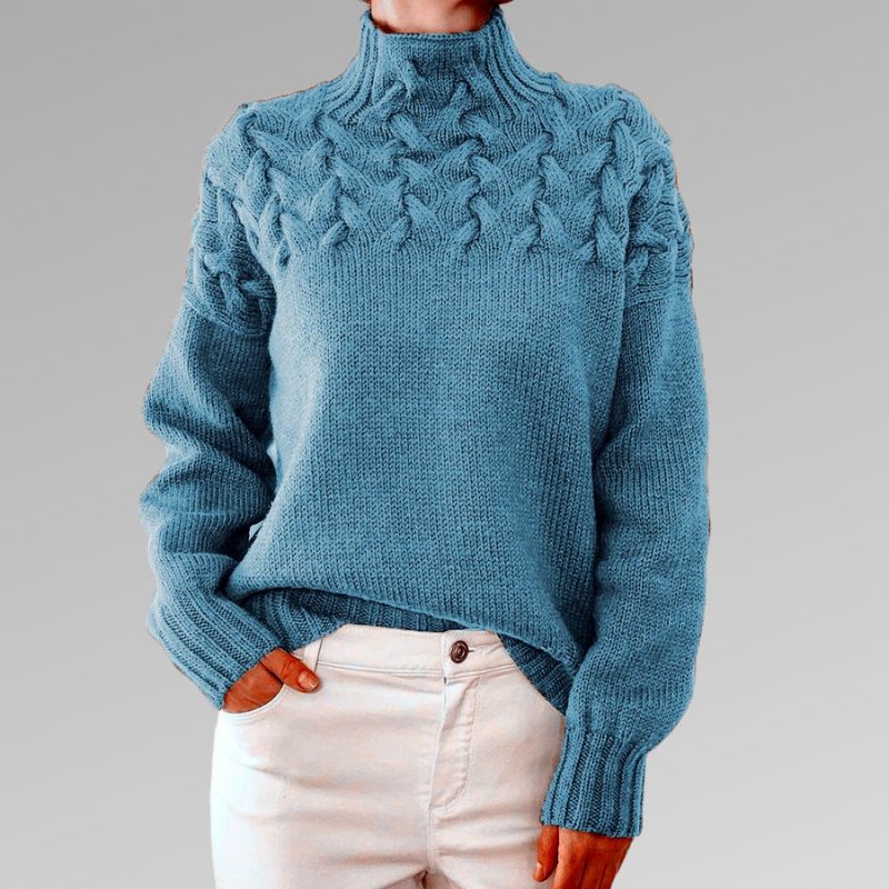 Helisande | Soft Ribbed Turtleneck Sweater
