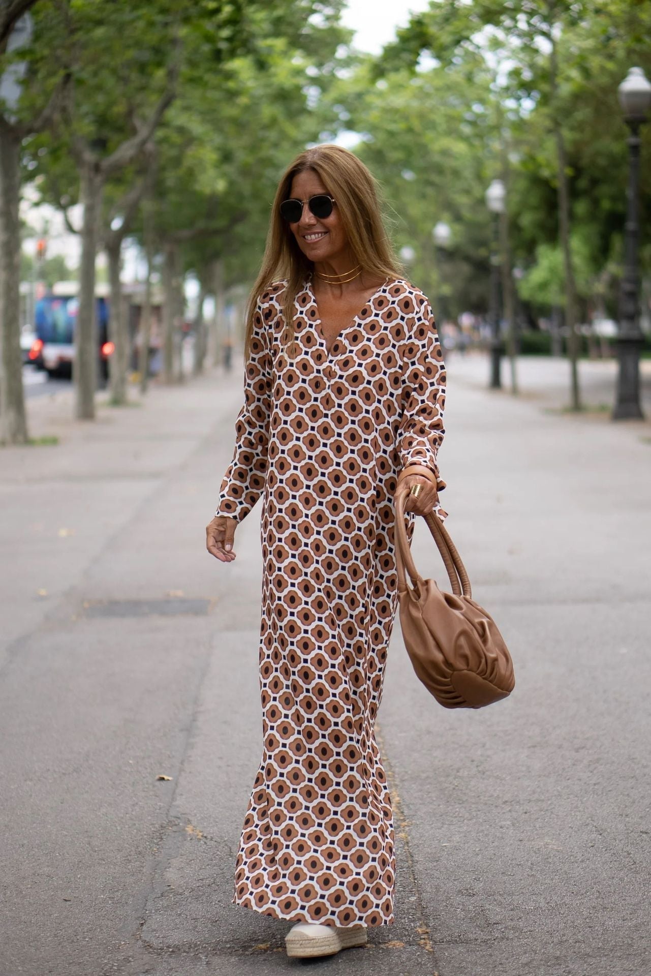 Christin | Flowy Printed Boho Maxi Dress