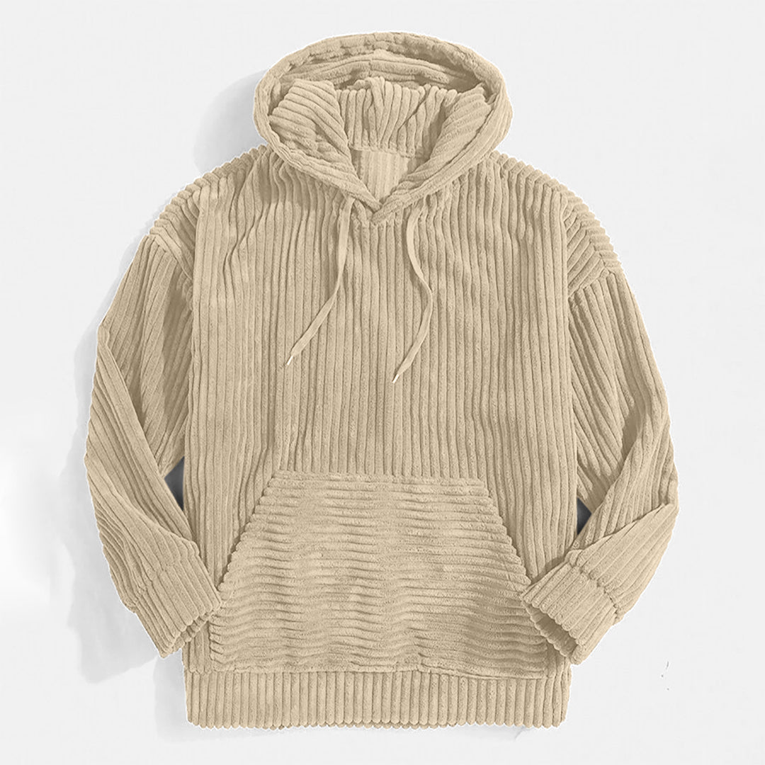 Stellan | Textured Hoodie with Drawstring Hood