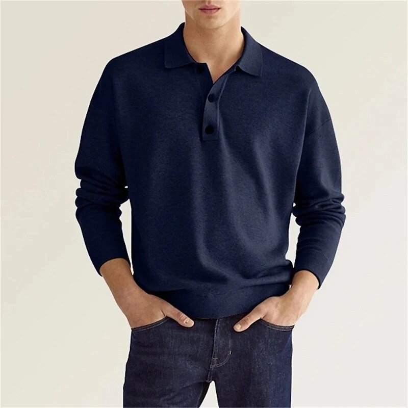 Caelan | Refined Long Sleeve Polo