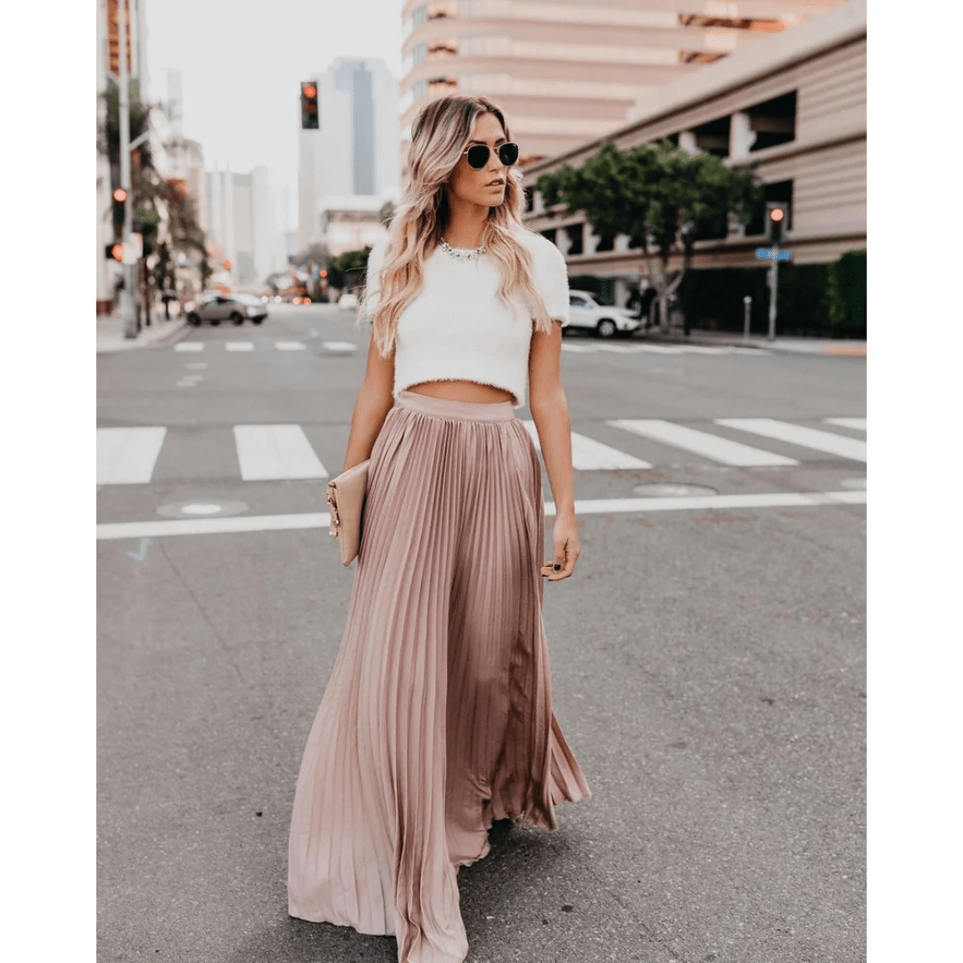 Ephersyn | Elegant Pleated Maxi Skirt
