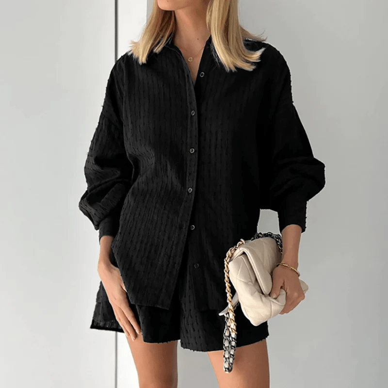 Mirelle | Button-Up Shirt and Shorts Set