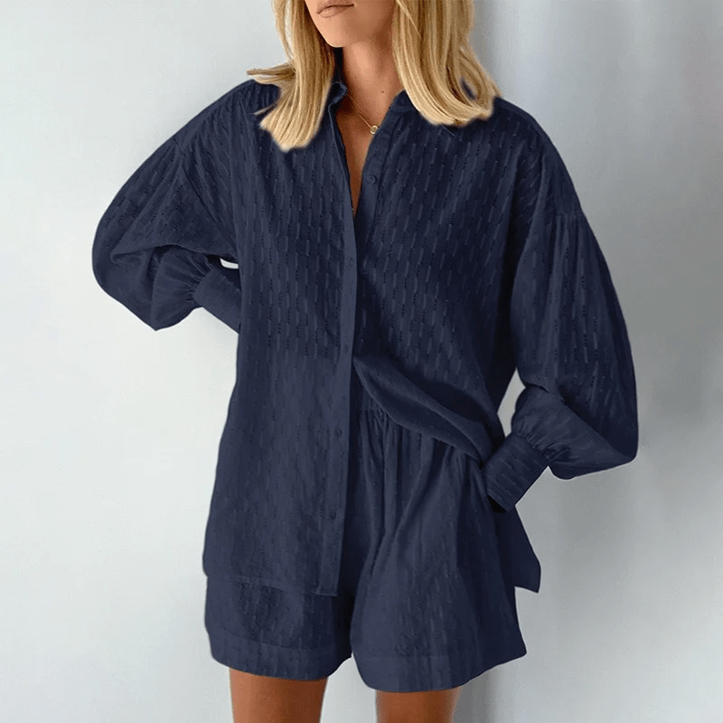 Mirelle | Button-Up Shirt and Shorts Set