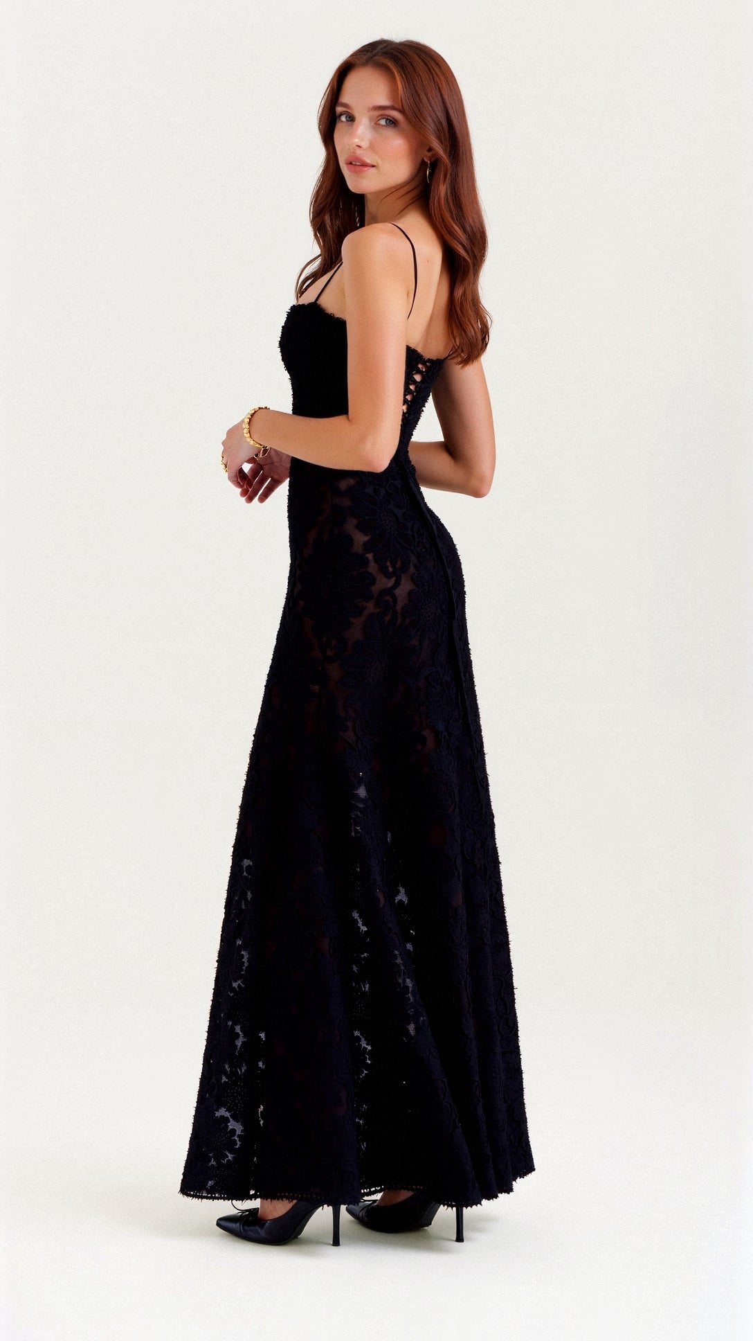 Elunara | Sheer Floral Maxi Dress