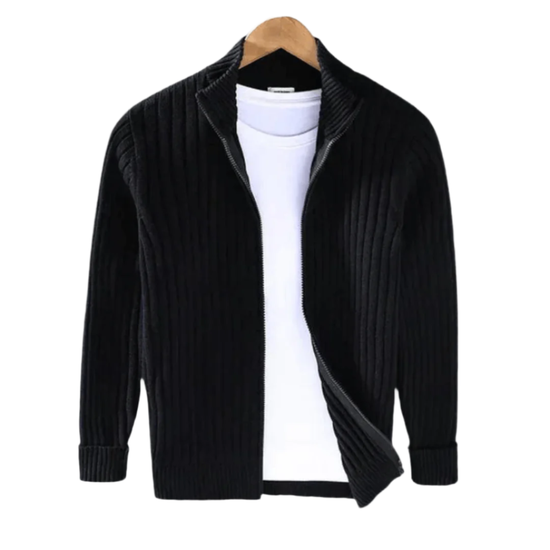 Men's Ridgeweave Ribbed Knit Cardigan – Dornivar
