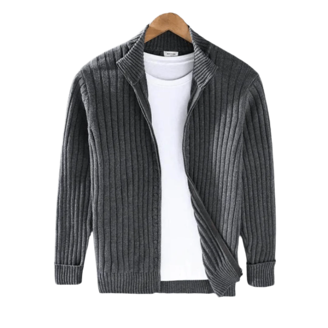 Men's Ridgeweave Ribbed Knit Cardigan – Dornivar