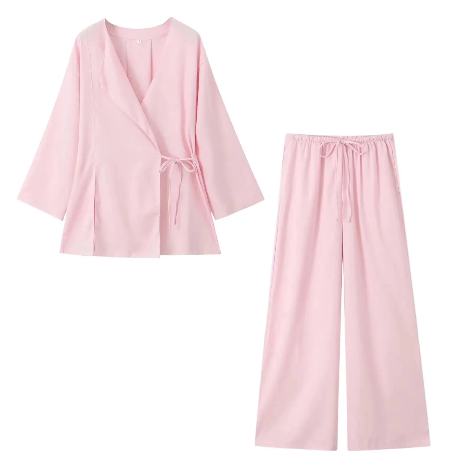 Selah | Elegant Two-Piece Wrap Top and Trousers