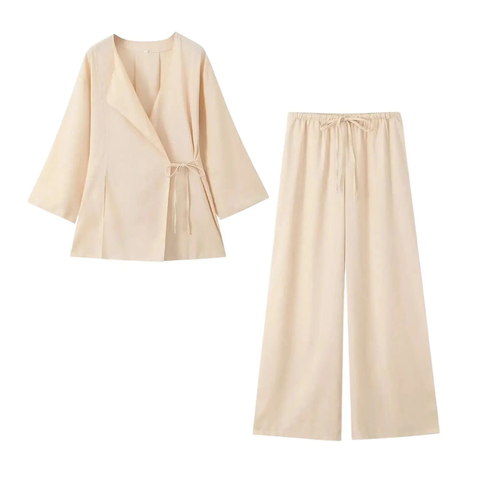 Selah | Elegant Two-Piece Wrap Top and Trousers