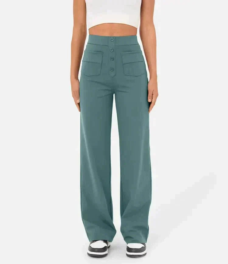 Virelsa | High-Waisted Stretch Trousers