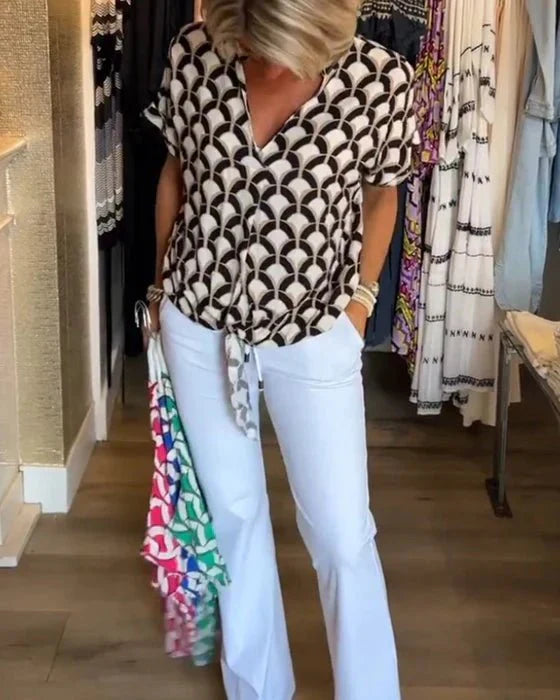 Lilith | Vintage-Inspired Printed Blouse