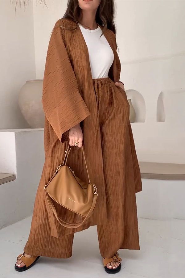 Lilly | Relaxed Knit Cardigan and Pants Set