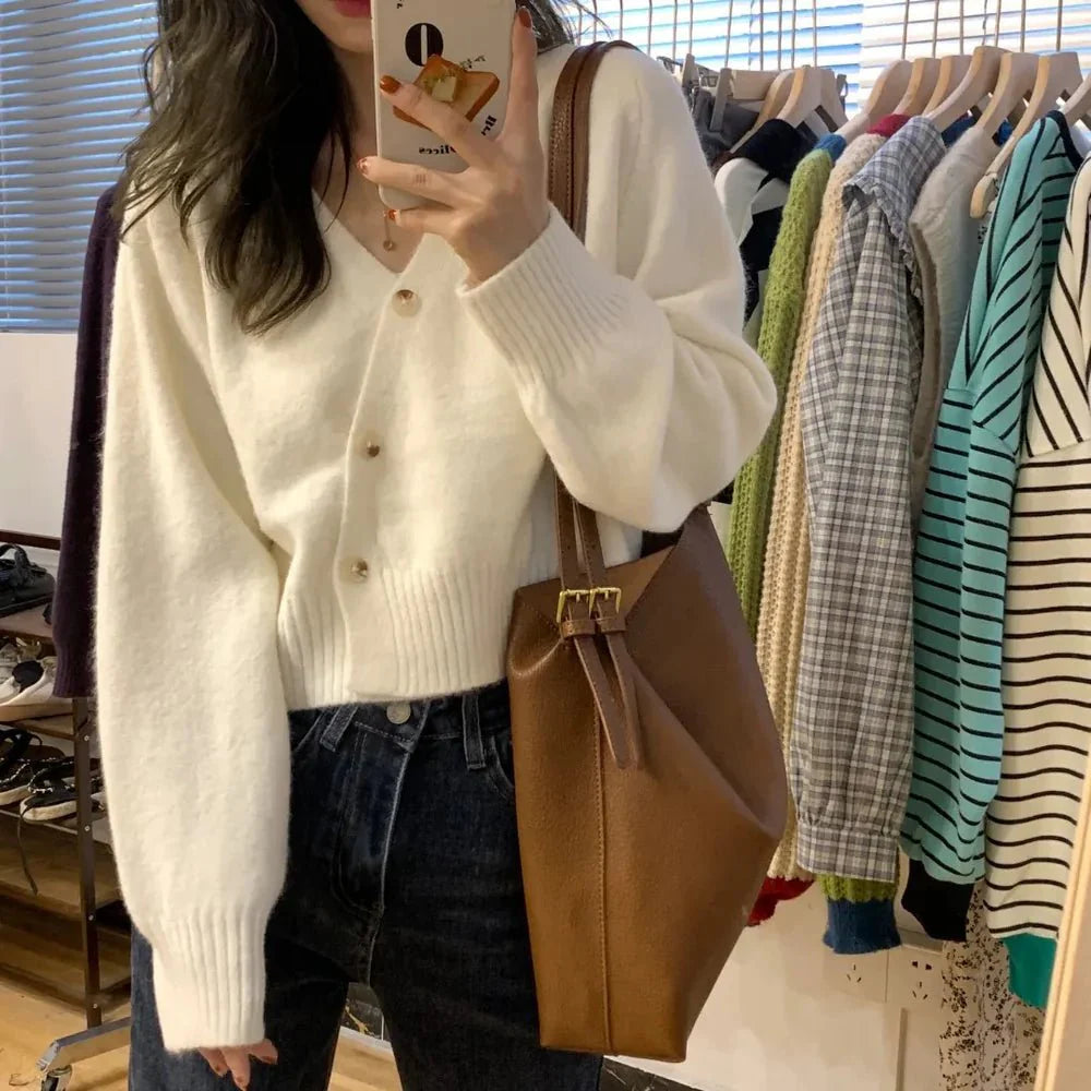 Norelle | Soft Cropped Knit Cardigan