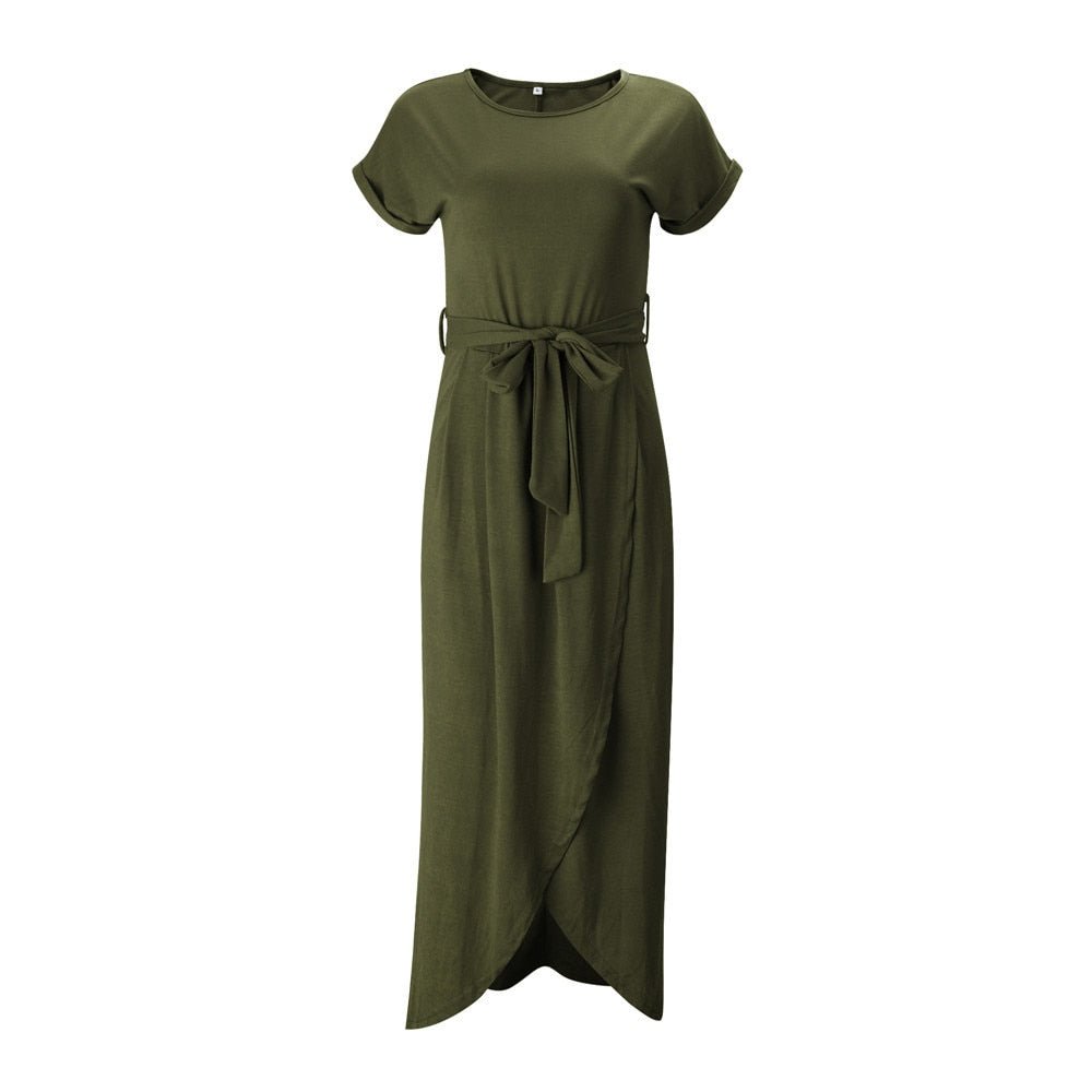 Zarela | Modern Tulip-Hem Midi Dress