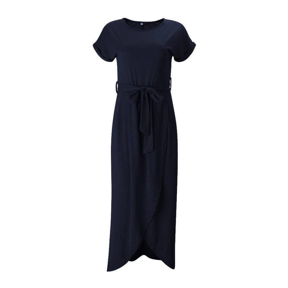 Zarela | Modern Tulip-Hem Midi Dress