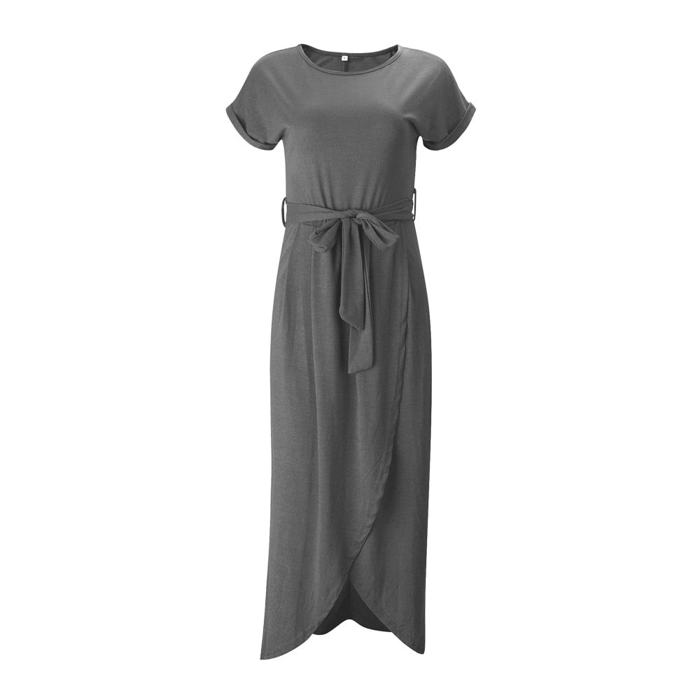 Zarela | Modern Tulip-Hem Midi Dress