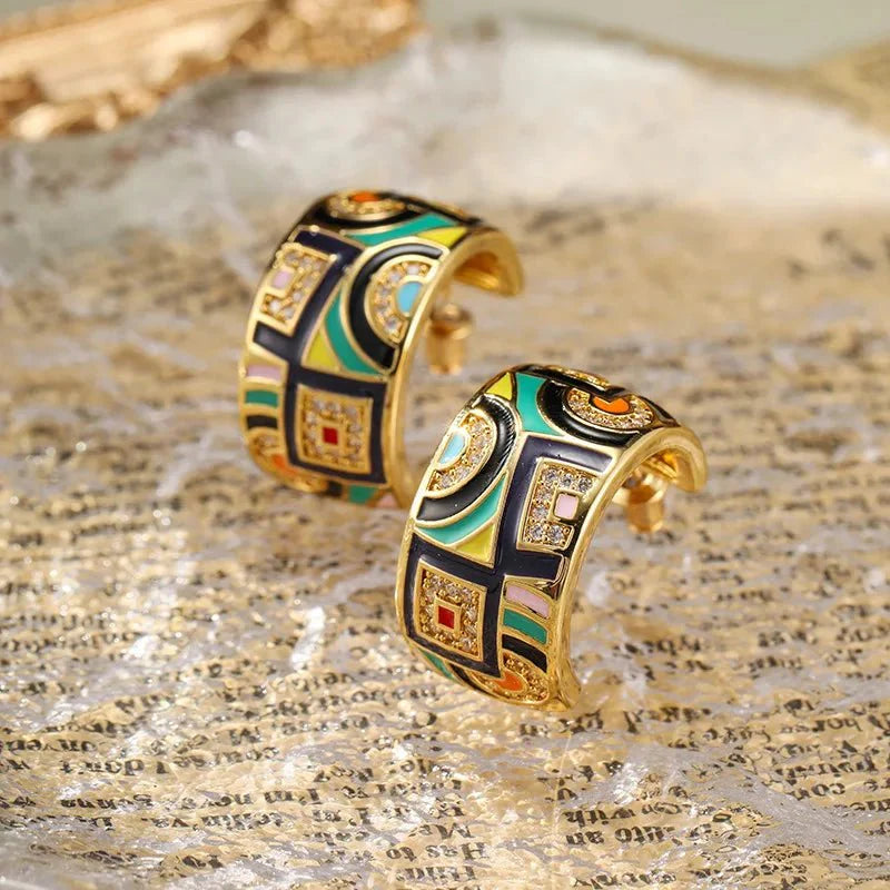 Zirella | Bold Geometric Drop Earrings