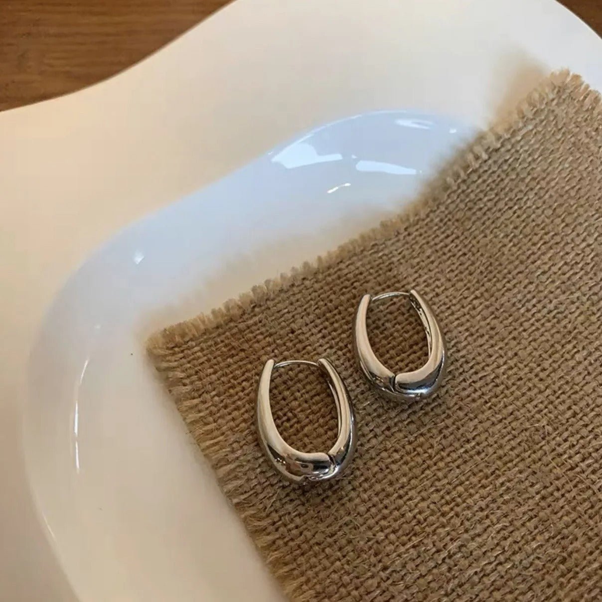 Juna | Edgy Lightning Hoop Earrings