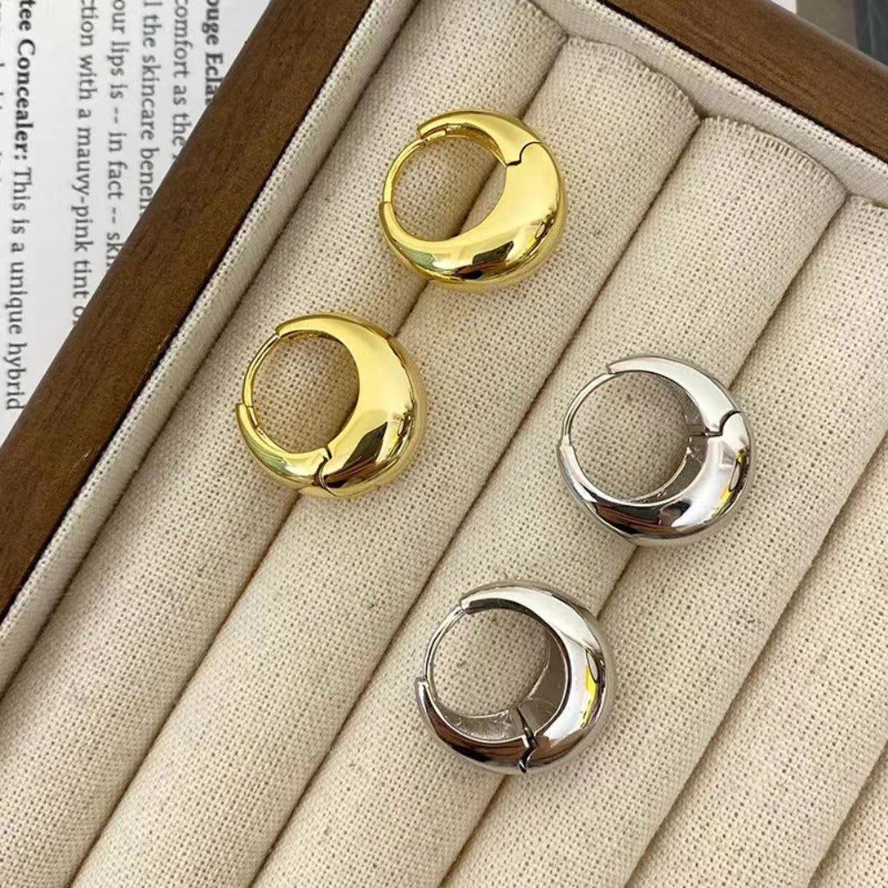 Zaniva | Bold Lunar Hoops Earrings