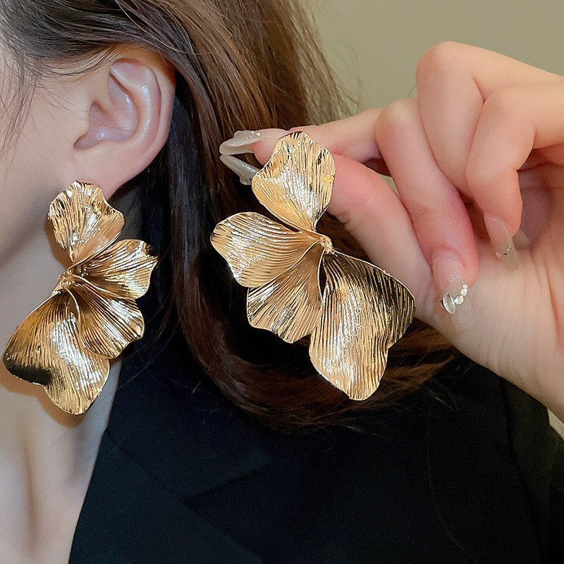 Lunara | Elegant Petal Statement Earrings