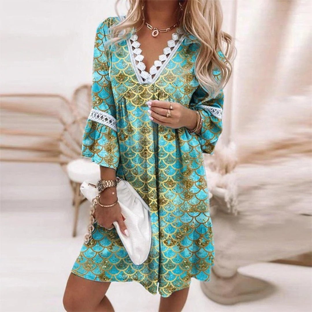 Solenya | Printed Boho Style Dress