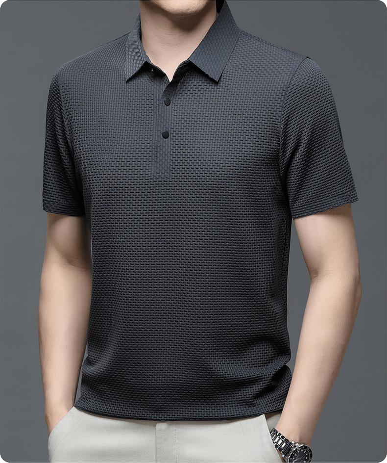Axomar | Clean-Cut Structure Polo Shirt