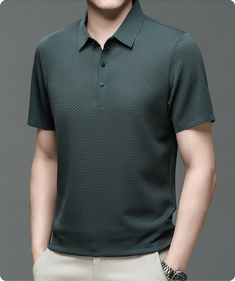 Axomar | Clean-Cut Structure Polo Shirt