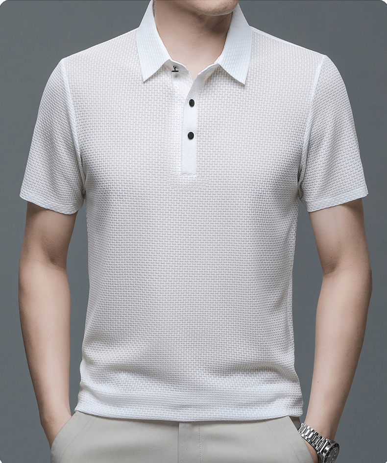 Axomar | Clean-Cut Structure Polo Shirt