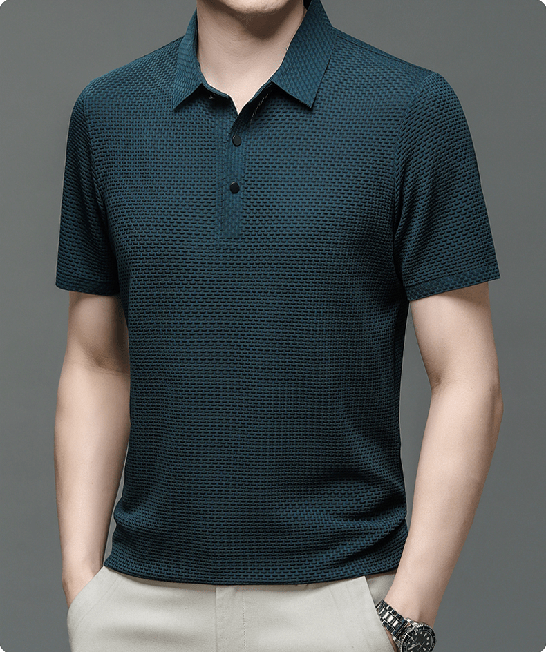 Axomar | Clean-Cut Structure Polo Shirt