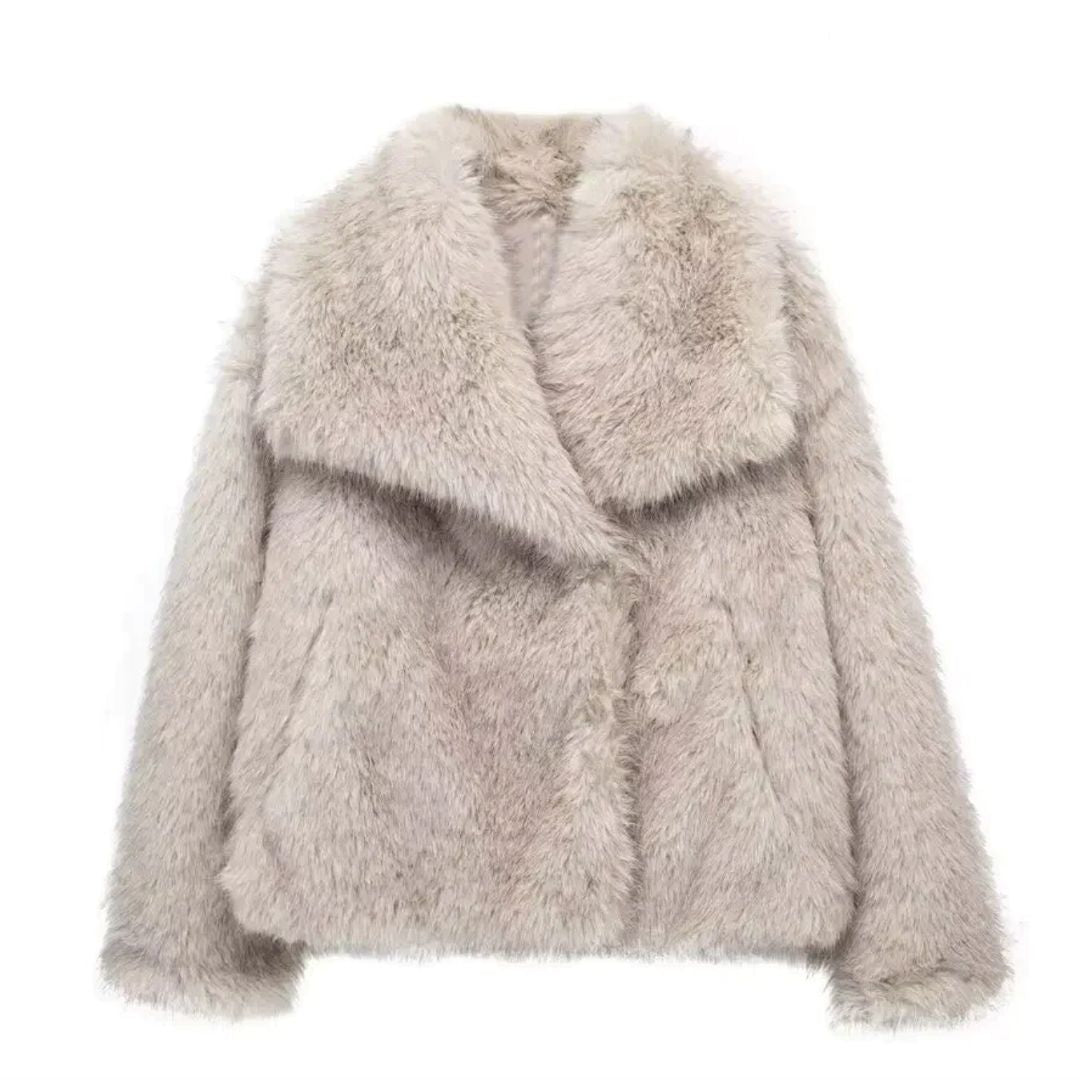 Veyla | Elegant Faux Fur Coat